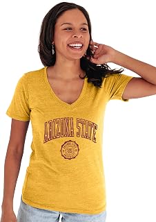 NCAA Womens Tri-Blend T-Shirt Vintage Arch Over Secondary Color