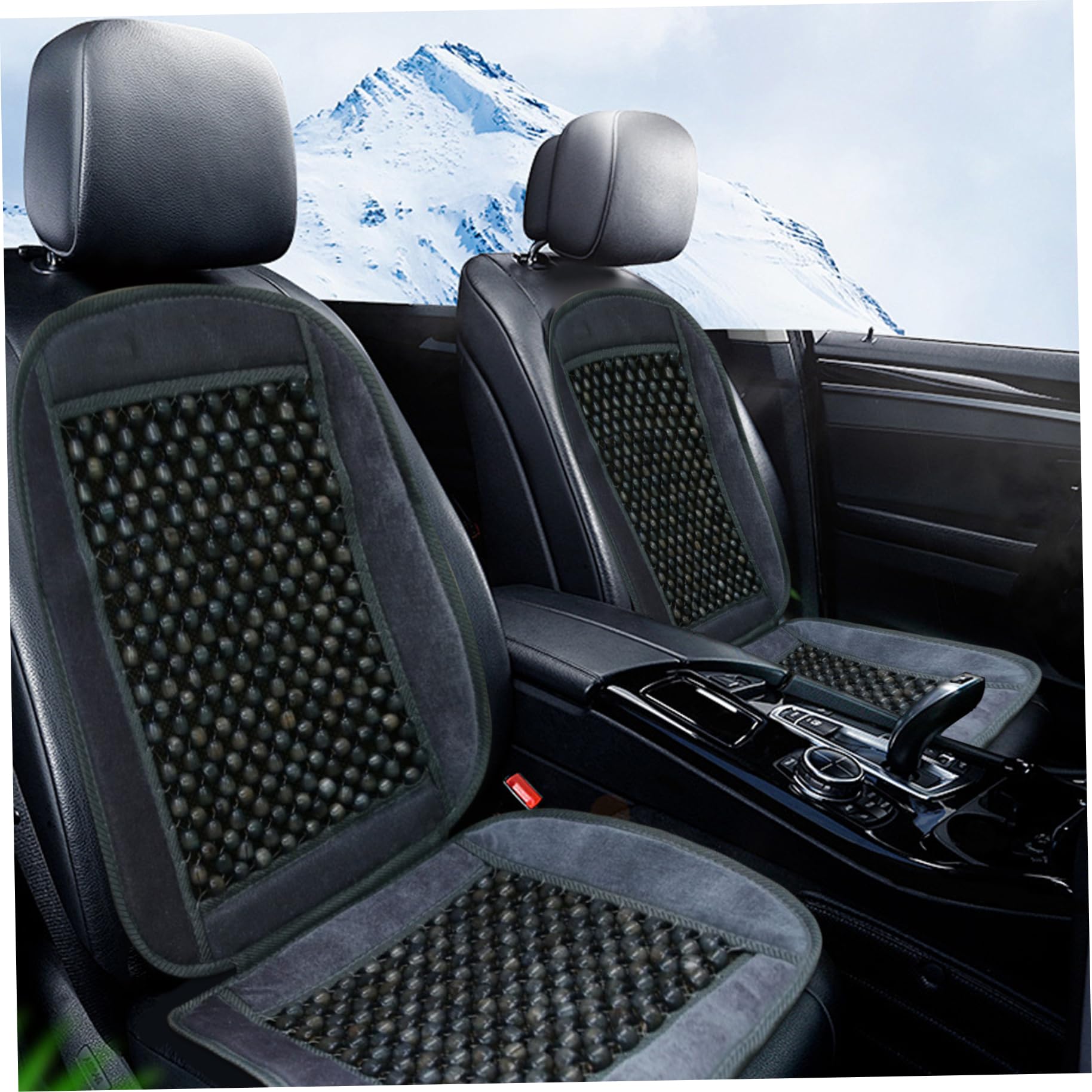 Couvercle de siège d'auto perlé en Bois, Coussin de siège d'auto masculi