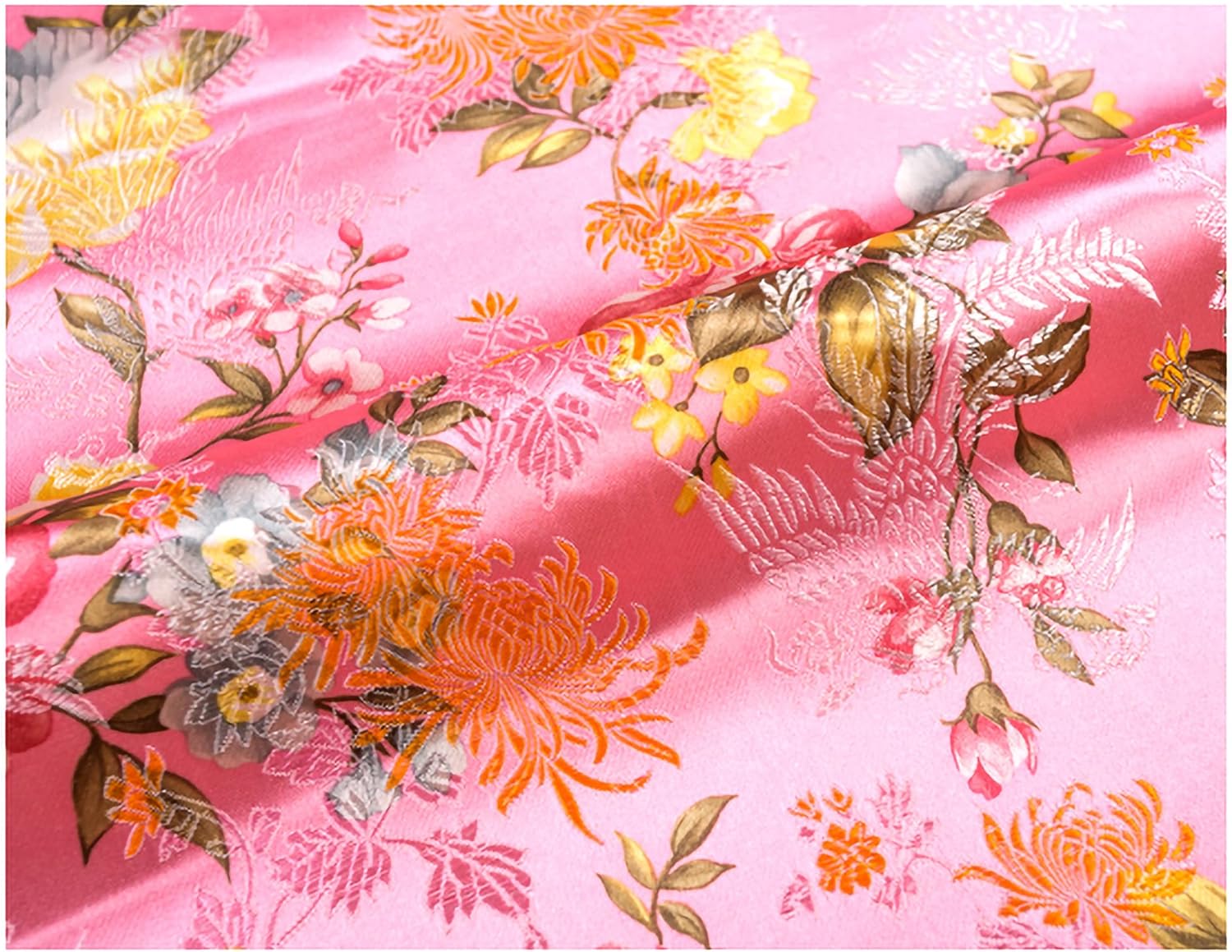 ZSYGFS 75 Cm De Ancho Tela Seda Tela De Raso por Metros para Vestidos De Novias Pijamas Vestidos Blusas Ropa Interior Artesanías Vendido por Metro(Color:Rosado)