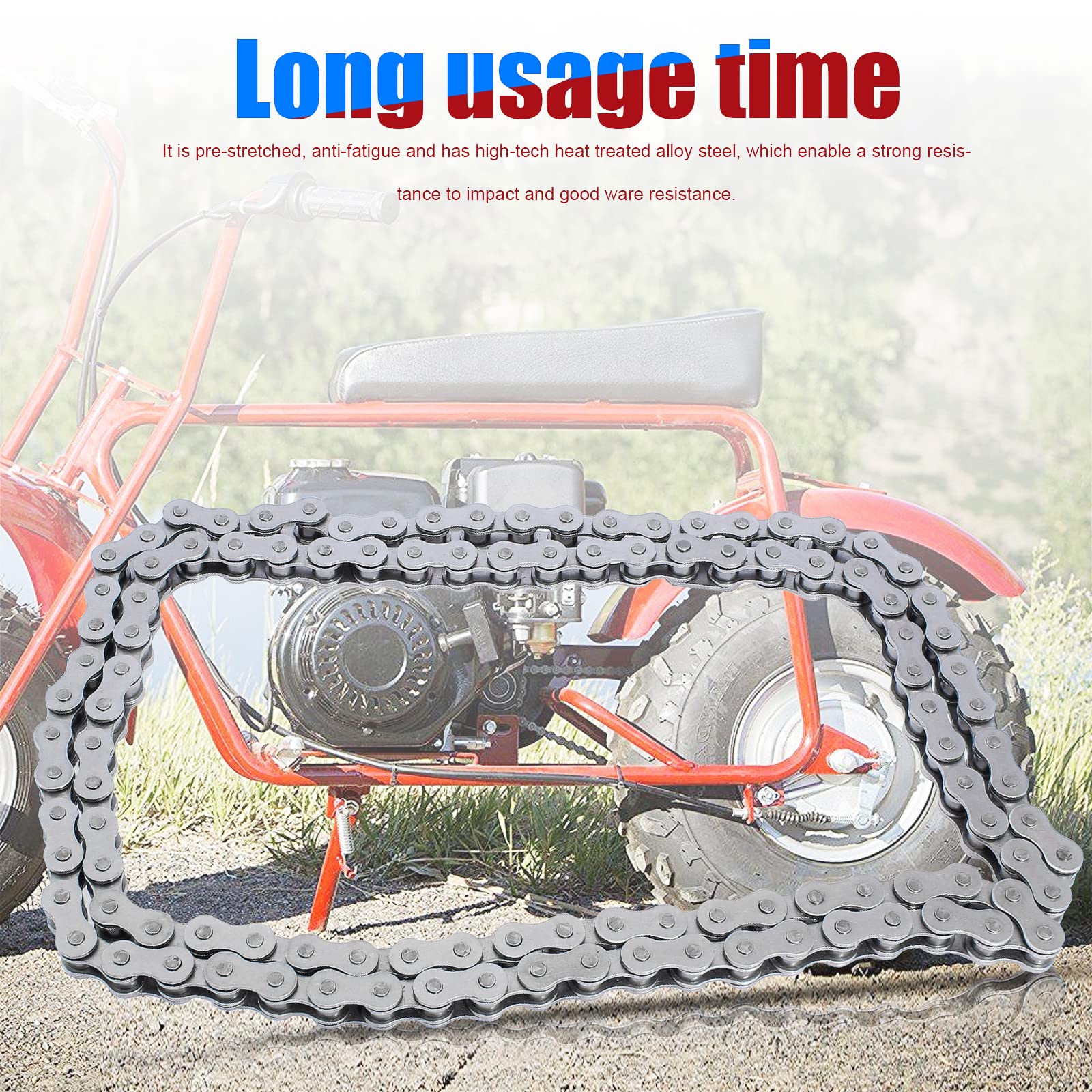 Breaker Riveting Tool Kit With 110L 415H Chain & Master Links - Fits 415, 420, 428, 520, 525, 530 Chains For 49cc-100cc Motorized Bikes