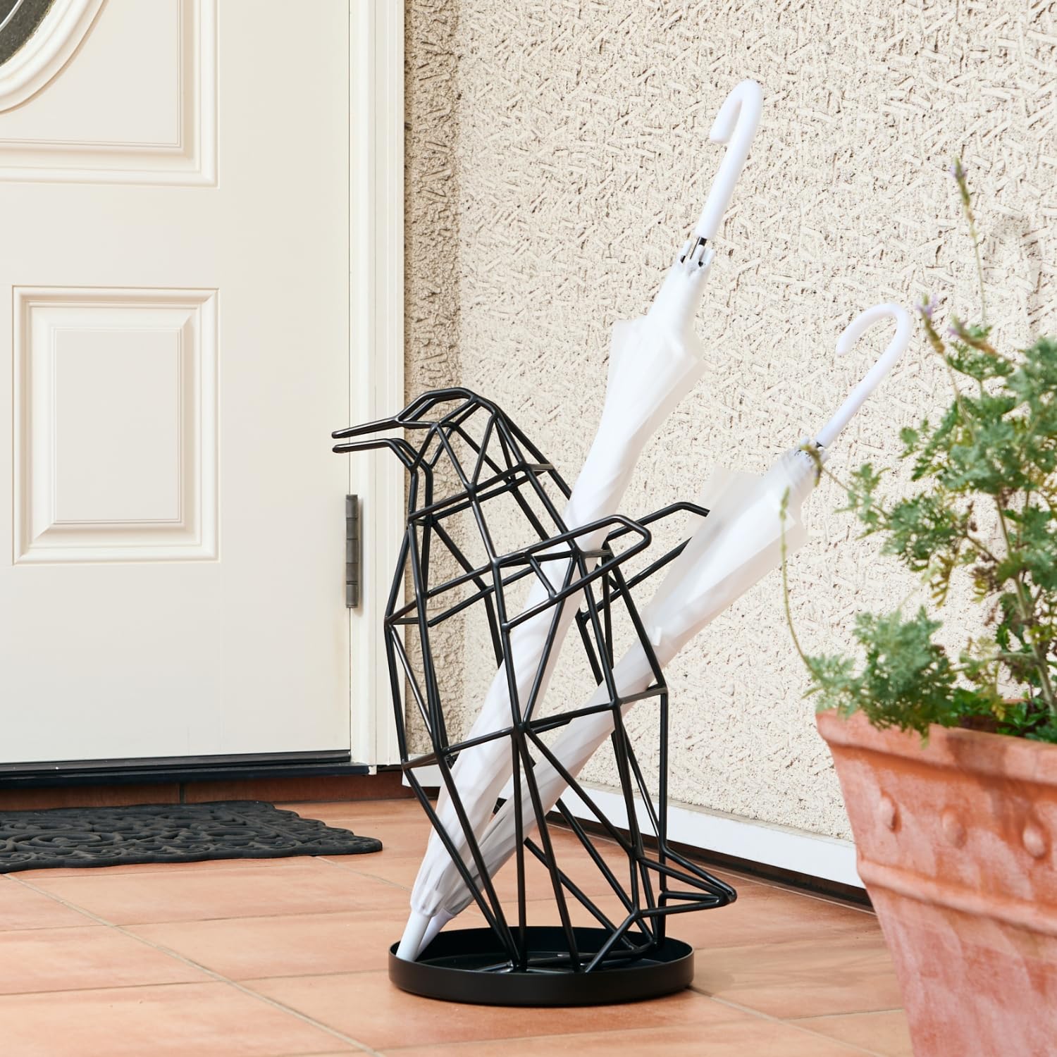 Amazon｜傘立 シャドーワイヤー ベビー ペンギン UMBRELLA STAND BABY 