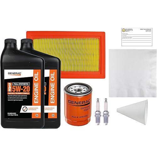 Generac 5w-20 Maintenance Kit for 20kw and 22kw with Oil (2013+ Evolution Models) Model: 0j932300