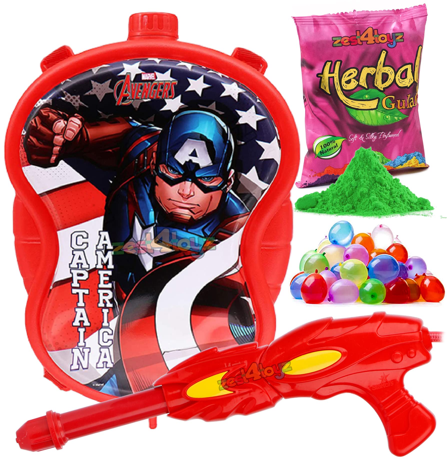 Zest 4 Toyz Holi Pichkari Water Gun for Kids Boy Girl Powerful High Pressure Tank Spray with 1 Pkt Holi Color & 100 Balloon (Super Tank) Red (B07NP3FYT1) Amazon Price History, Amazon Price Tracker