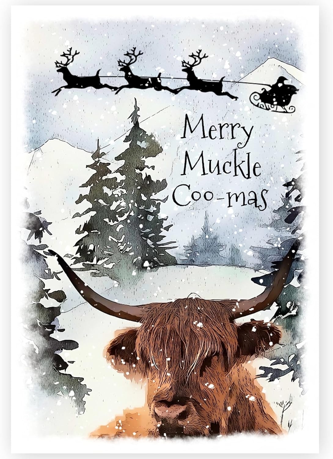 Highland Coo Wedding - Greeting Card – The Curious Cactus