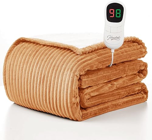 Vista 147 de Homemate Manta térmica eléctrica de 50 x 60 pulgadas, manta térmica de 1/2/4/6/8 horas de apagado automático, 10 niveles de calor, protección contra
