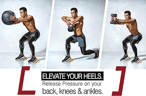 Miniatura 5 de Squat Hero, Bloque de cuña de corcho, perfecto para rodillas sobre los dedos de los pies y entrenamiento de sentadillas de profundidad completa,