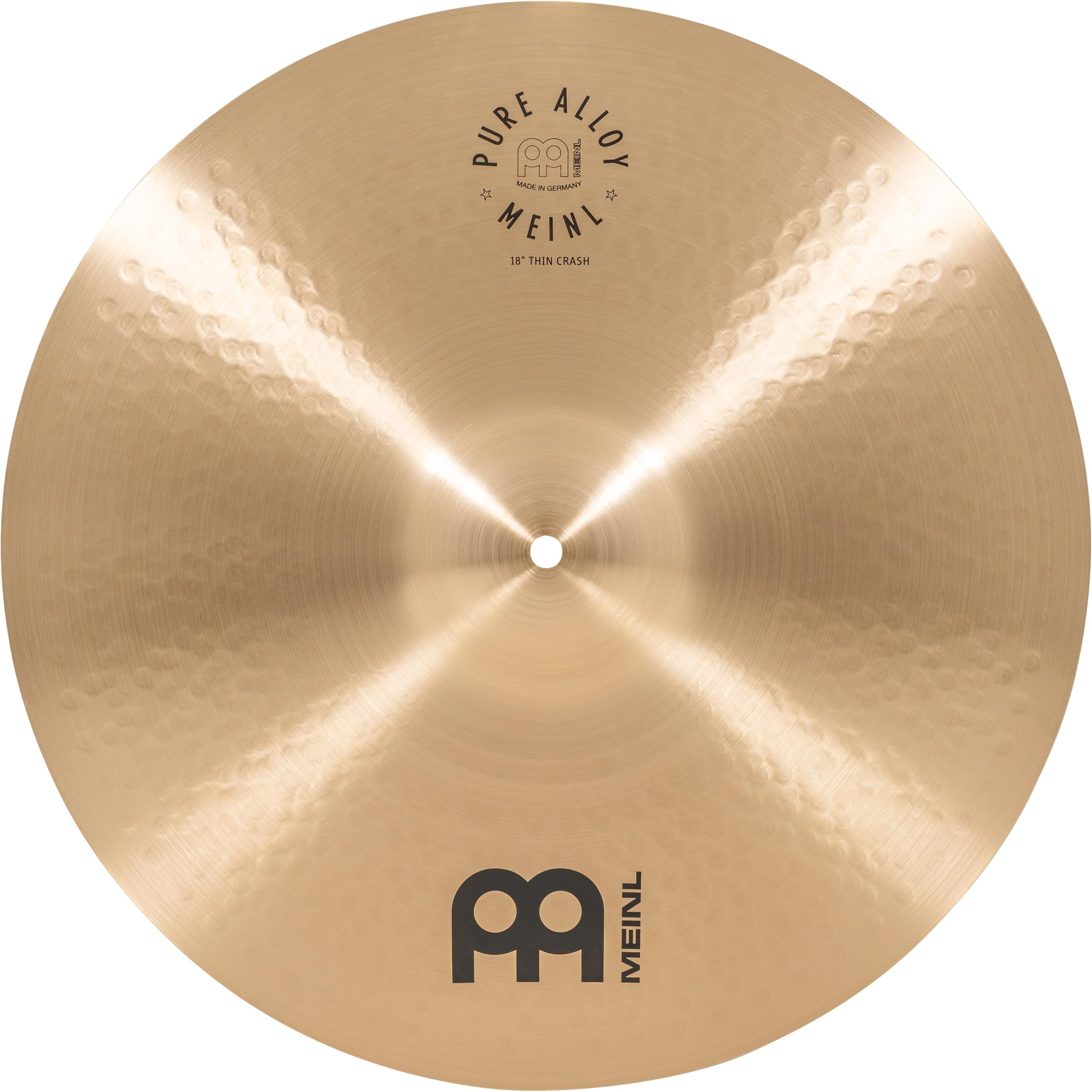 Meinl Cymbals Pure Alloy Traditional 45.7 cm Thin Crash – Made in Germany, 2 Jahre Garantie, (PA18TC)