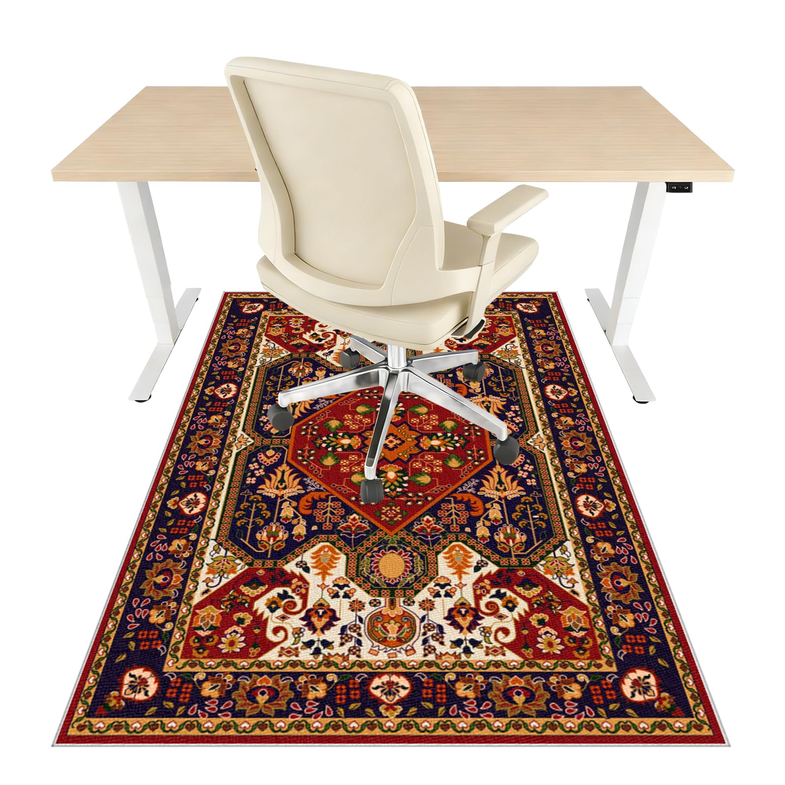 Lexqmawg Color-28Bb Office Chair Mat For Carpeted & Hardwood Floor, Desk Chair Mat For Low Pile Carpet, Office Chair Floor Protector Mat, Computer Chair Mat For Rolling Chair, Hard Floor Mat Anti-Skidding 90 X 160 Cm