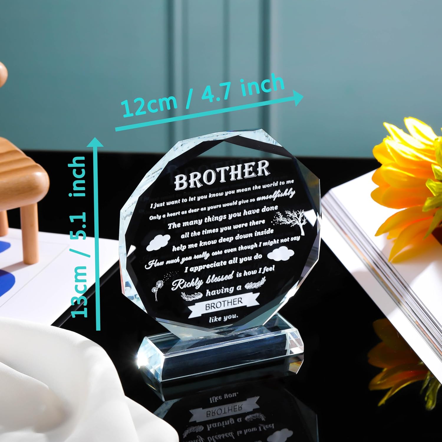 Gifts for Brother Crystal Brother Gifts From Sister Birthday Gifts for Brother Crystal Keepsake for Birthday Father's Day, Valentine’s Day, and Christmas. - Image 3