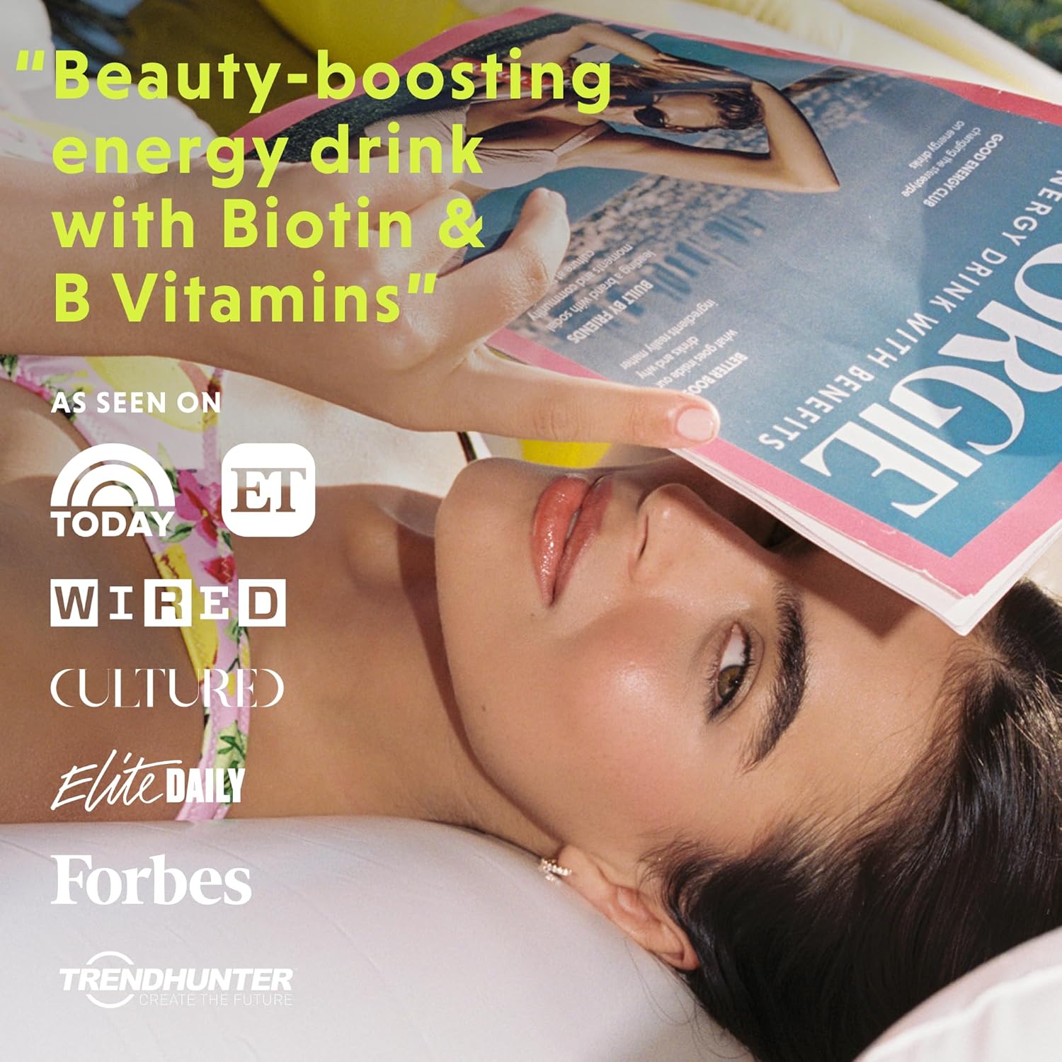 GORGIE Sugar-Free Natural Energy Drinks, Pink Lemonade (12 Pack) - Healthy Energy Drink - Natural Coffee Replacement with Green Tea Caffeine and Biotin, 150mg Caffeine, Vegan, Low Calorie - Image 3