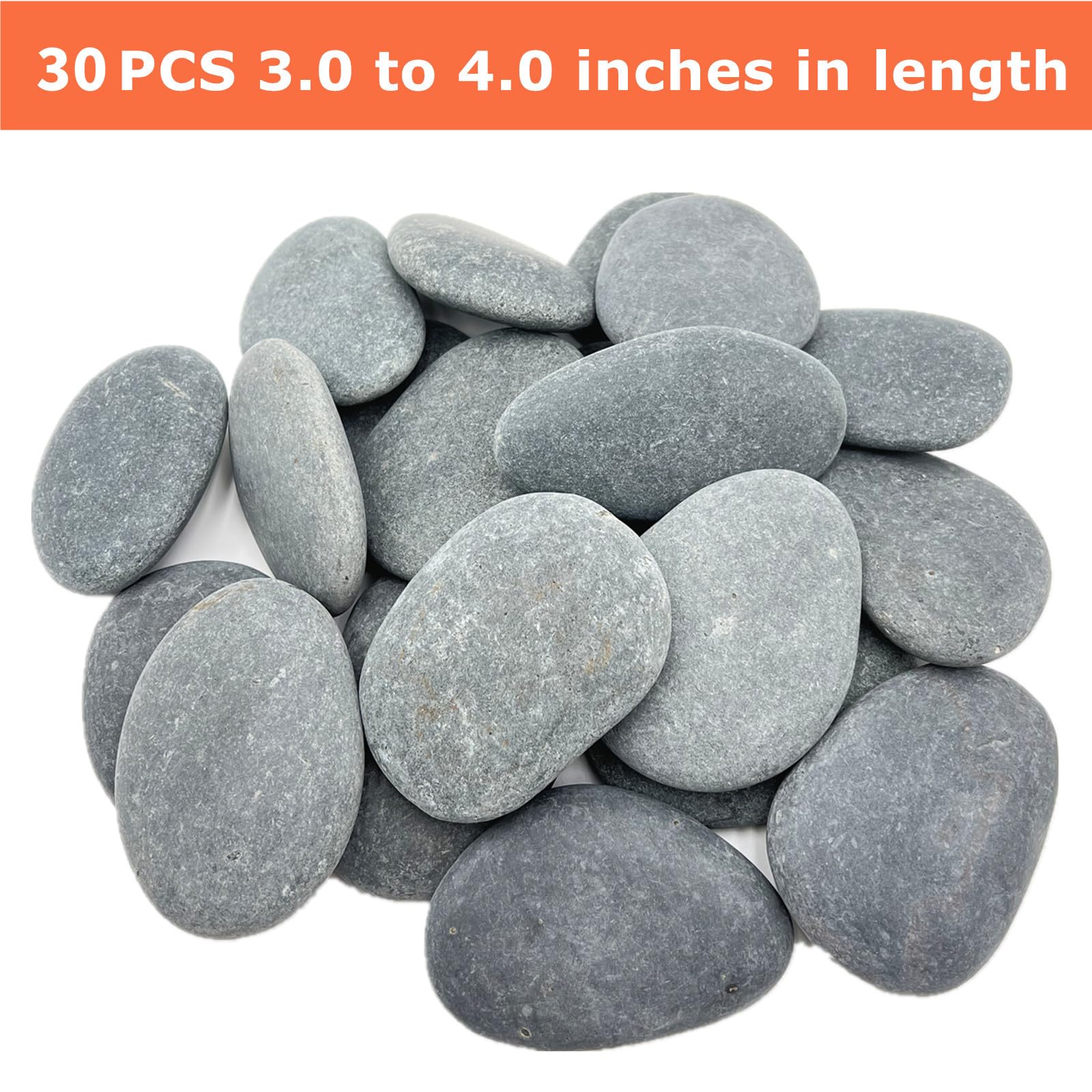 Lifetop Małe kamienie malarskie DIY do malowania skał morskich, gładkie kamienie powierzchniowe, sztuka i rzemiosło, 30 szt., 0,5 do 2,5 cm, ręcznie zbierane do malowania skał