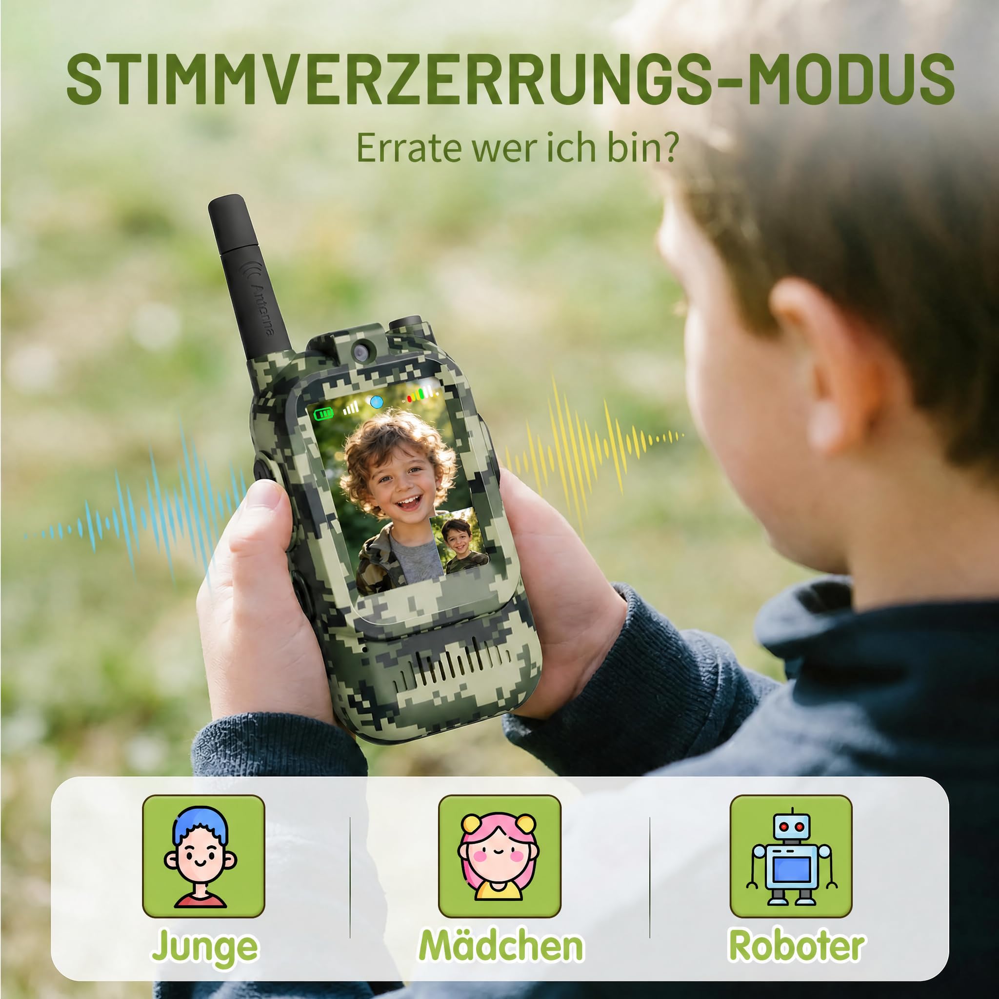 Video Walkie Talkie Kinder, Tarnung