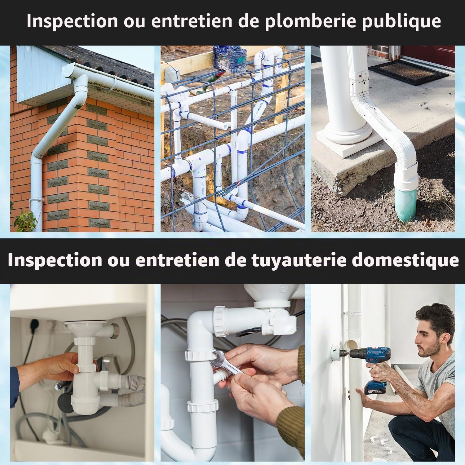 Tissting Bouchon Gonflable pour Tuyaux 110mm Obturateur de Drain Flexible | Étanchéité Rapide pour Réparation, Idéal Plomberie, Assainissement, Inspection, Outil Professionnel et Bricoleur