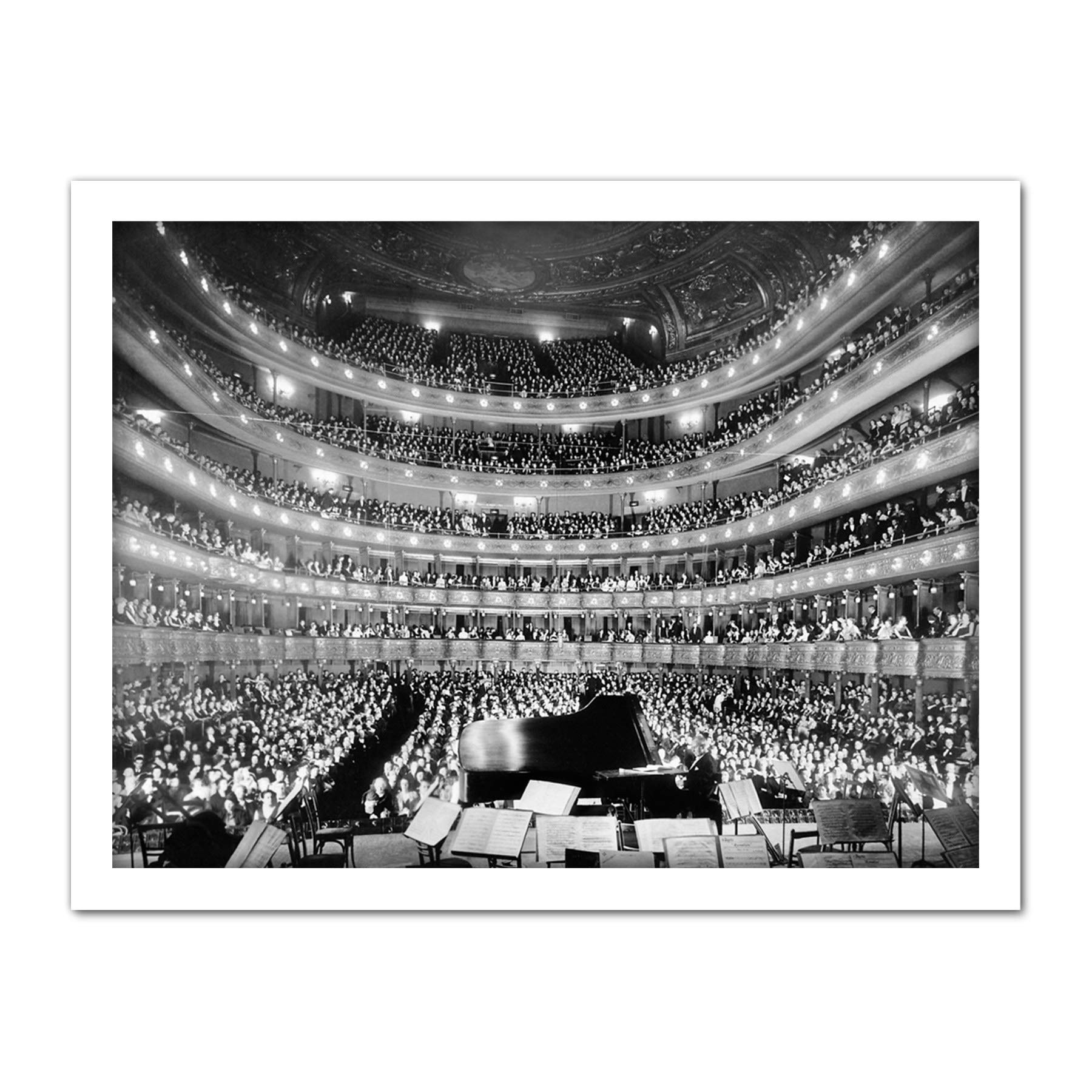 New York Metropolitan Opera Hofmann Concert Photo Artwork Framed Wall Art Print 18X24 Inch