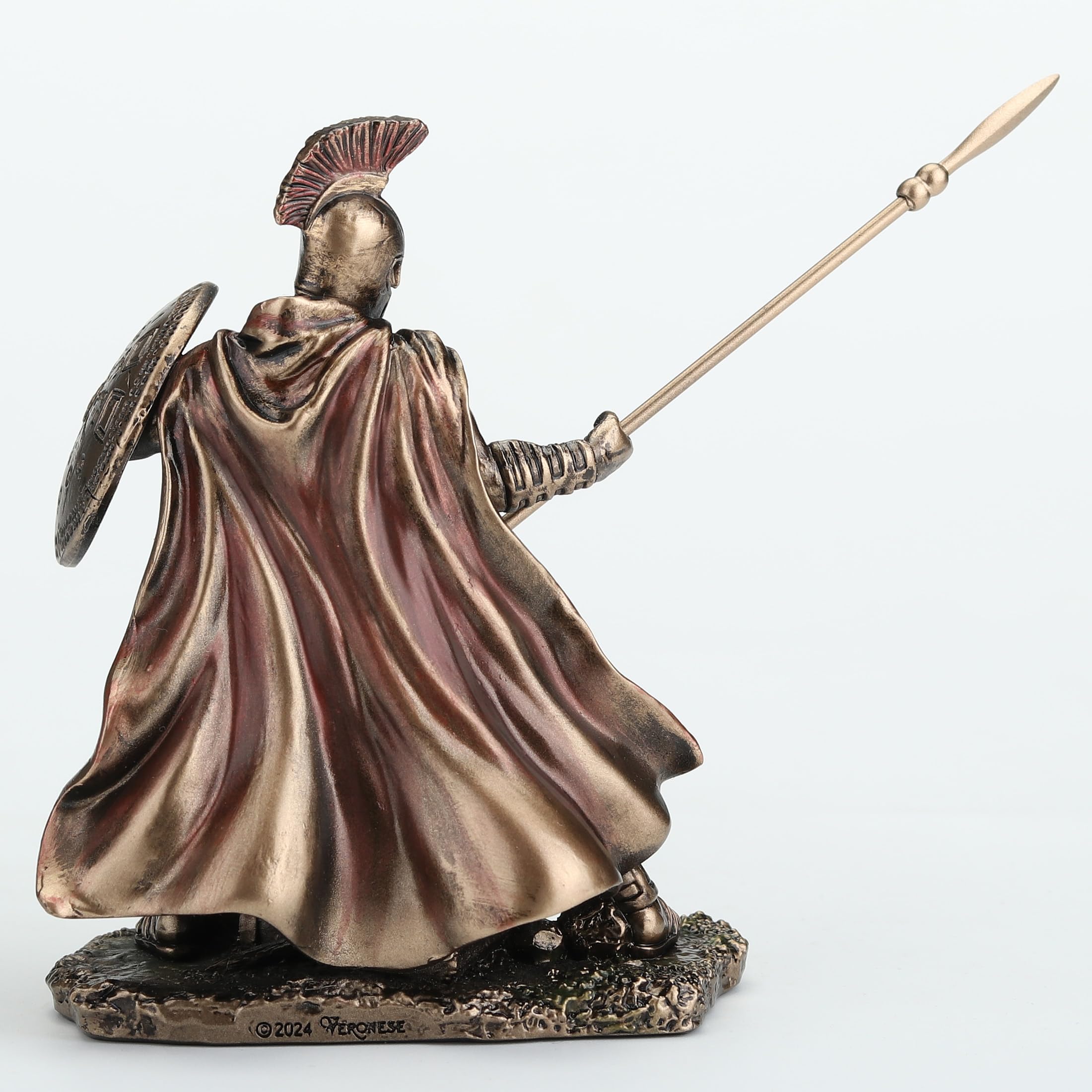 Veronese Design Ensemble de Figurines Hector Combattant Achilleus Héros grecs de la Guerre de Troie en résine coulée à Froid Finition Bronze 9,5 cm