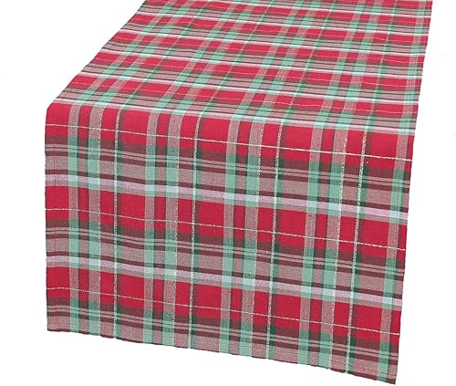 Xia Home Fashions Camino de mesa navideño de tartán navideño, 15 x 72 pulgadas