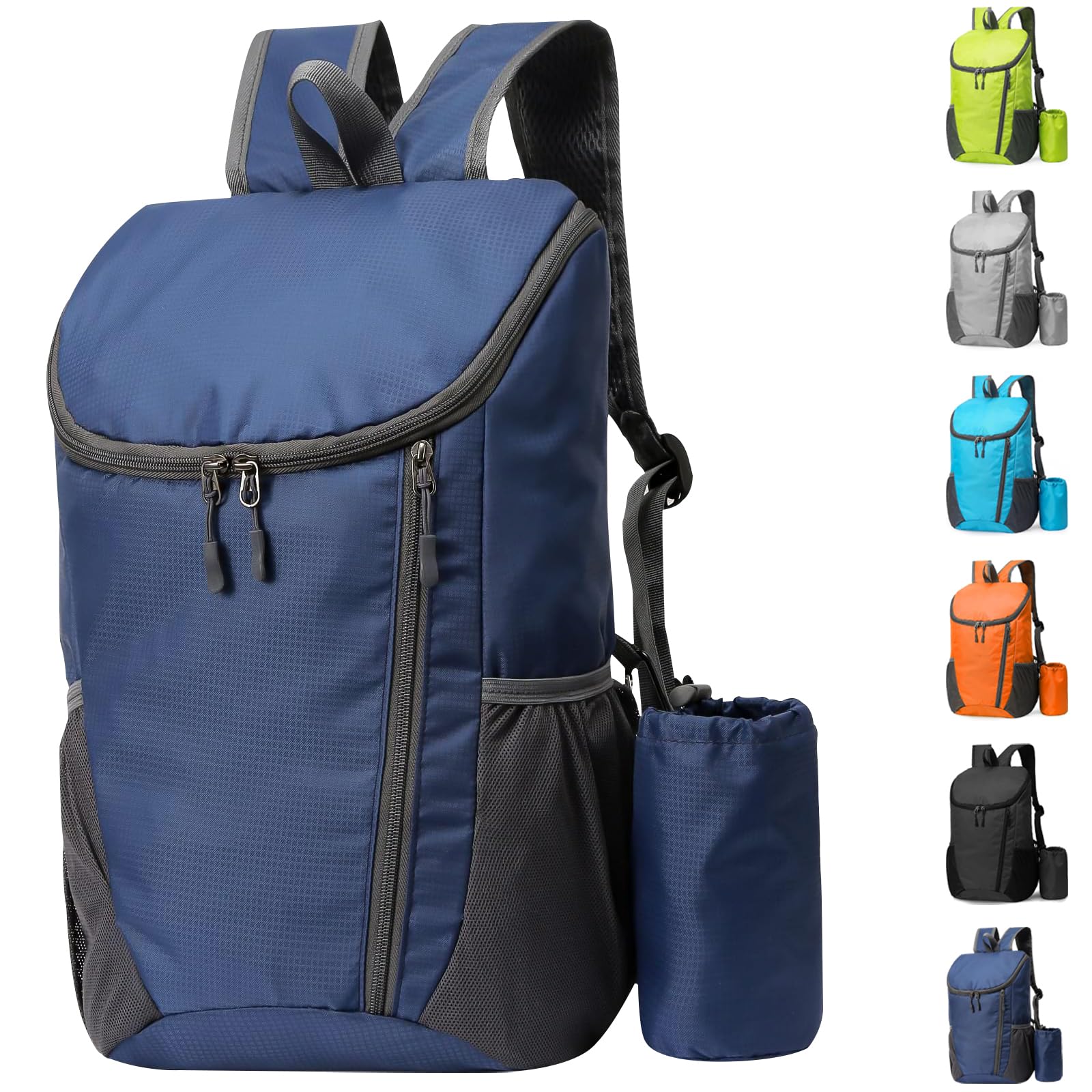 Lightweight Foldable Backpack, Small Hiking Rucksack, Waterproof Packable Backpack for Men Women Kids, Durable Rucksack for Outdoor Sport Travelling Hiking Camping Biking Walking