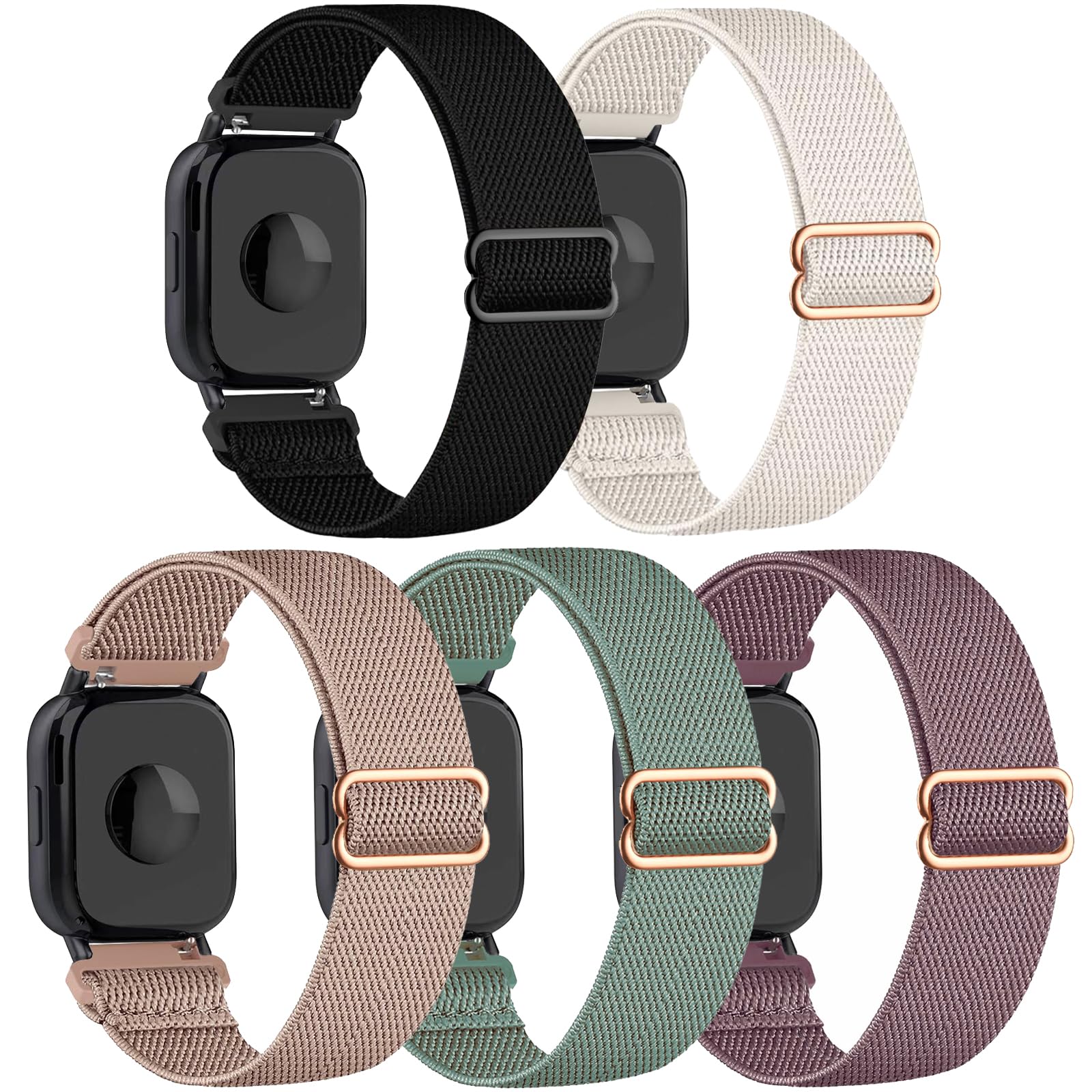 5 pezzi elastici per bambini in nylon di ricambio per Xiaomi Redmi Watch 5 Active/Redmi Watch 5 Lite, cinturino elastico in tessuto di ricambio per Xiaomi Redmi Watch 5 Uomo Donna