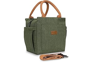 Joymee Lunch Box for Women with Strap - Insulated, Leakproof, Spacious Cooler Tote