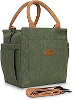 Vista 49 de Joymee - Lonchera térmica reutilizable, a prueba de fugas, grande, espaciosa, para adultos, con soporte para botellas y bolsillos laterales