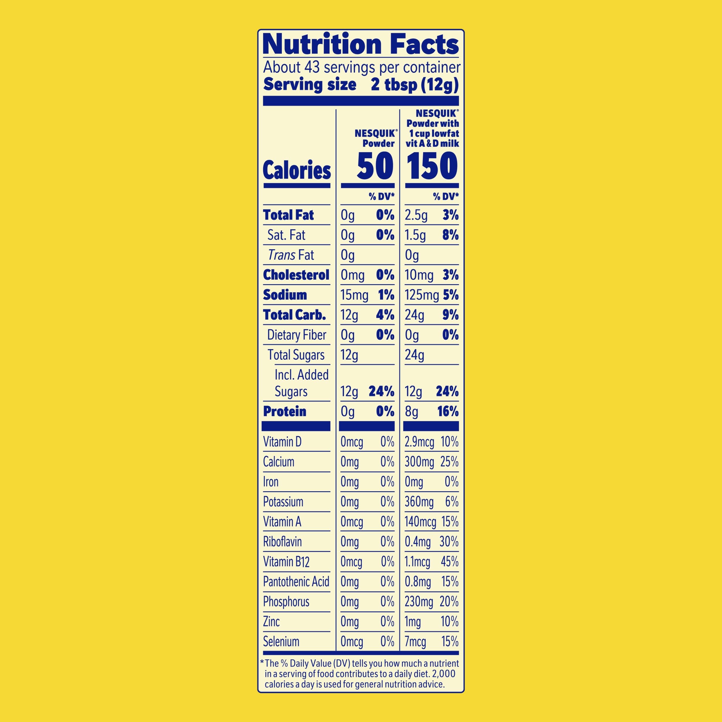 Nesquik Strawberry Flavor Powder Drink Mix Canister 1.169 lb.
