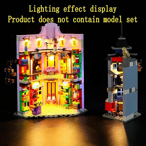 Miniatura 4 de Kit de luces LED compatible con Lego Diagon Alley Weasleys' Wizard Wheezes - Juego de iluminación para el juego de modelos 76422 (juego de modelos