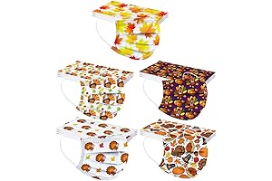 50PCS Thanksgiving Face Masks for Kids - Disposable and Protective