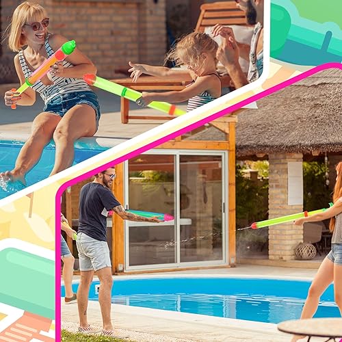 Miniatura 6 de Honoson 18 pistolas de agua de crayón para juego de fiesta de piscina (25 x 1.2 x 2.8 pulgadas)