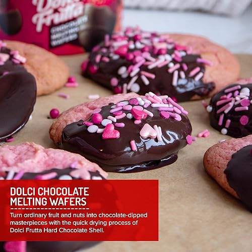 Miniatura 3 de Dolci Frutta Obleas de chocolate para derretir, 12 onzas (paquete de 1)  Simplemente microondas, sumérgete y listo. Siempre sin gluten y sin nueces