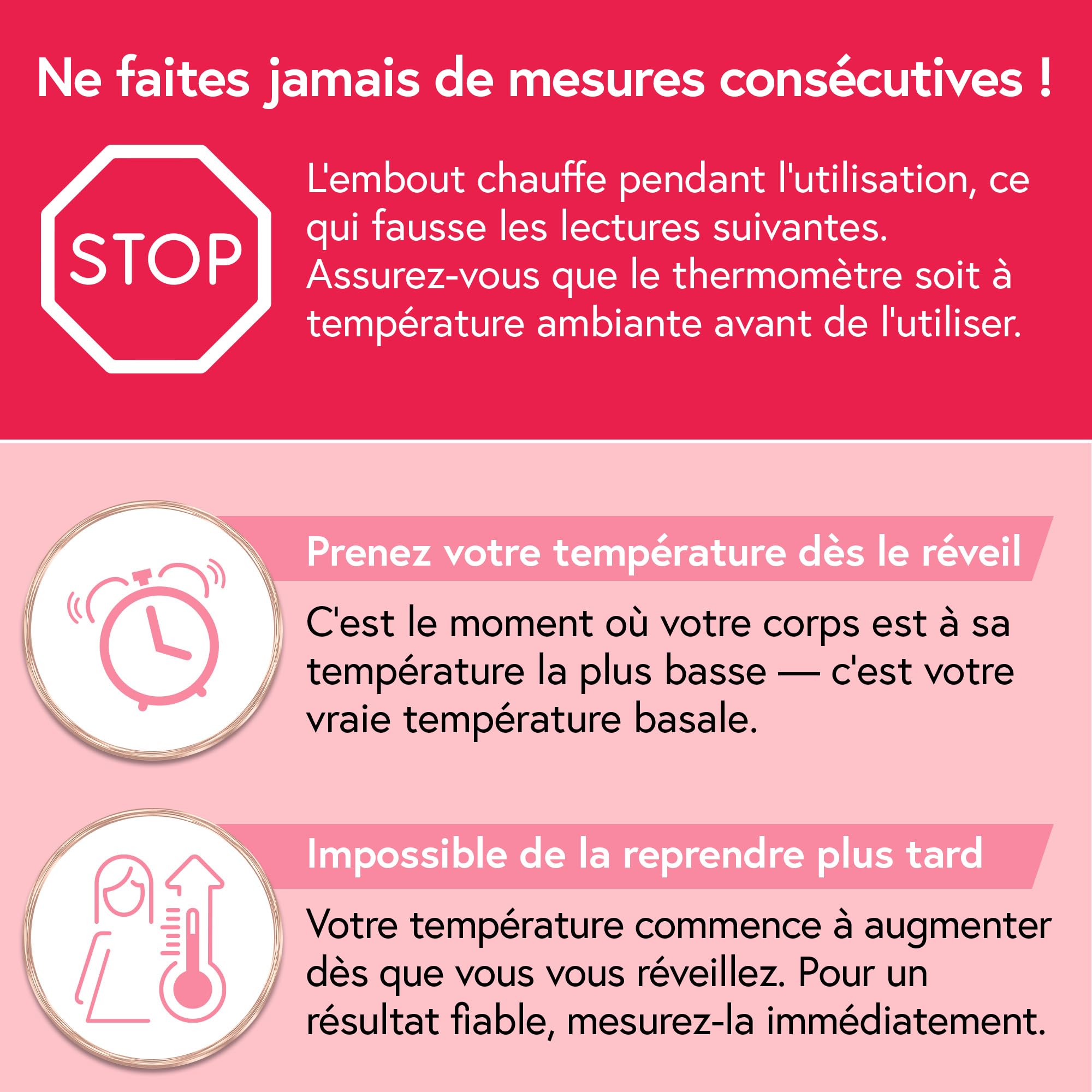 Thermometre basal ovulation – Thermometre double decimale, lecture rapide en 60 s, fonction mémoire, thermomètre basal pour suivi naturel de l’ovulation, BBT précis, thermometre symptothermie iProven