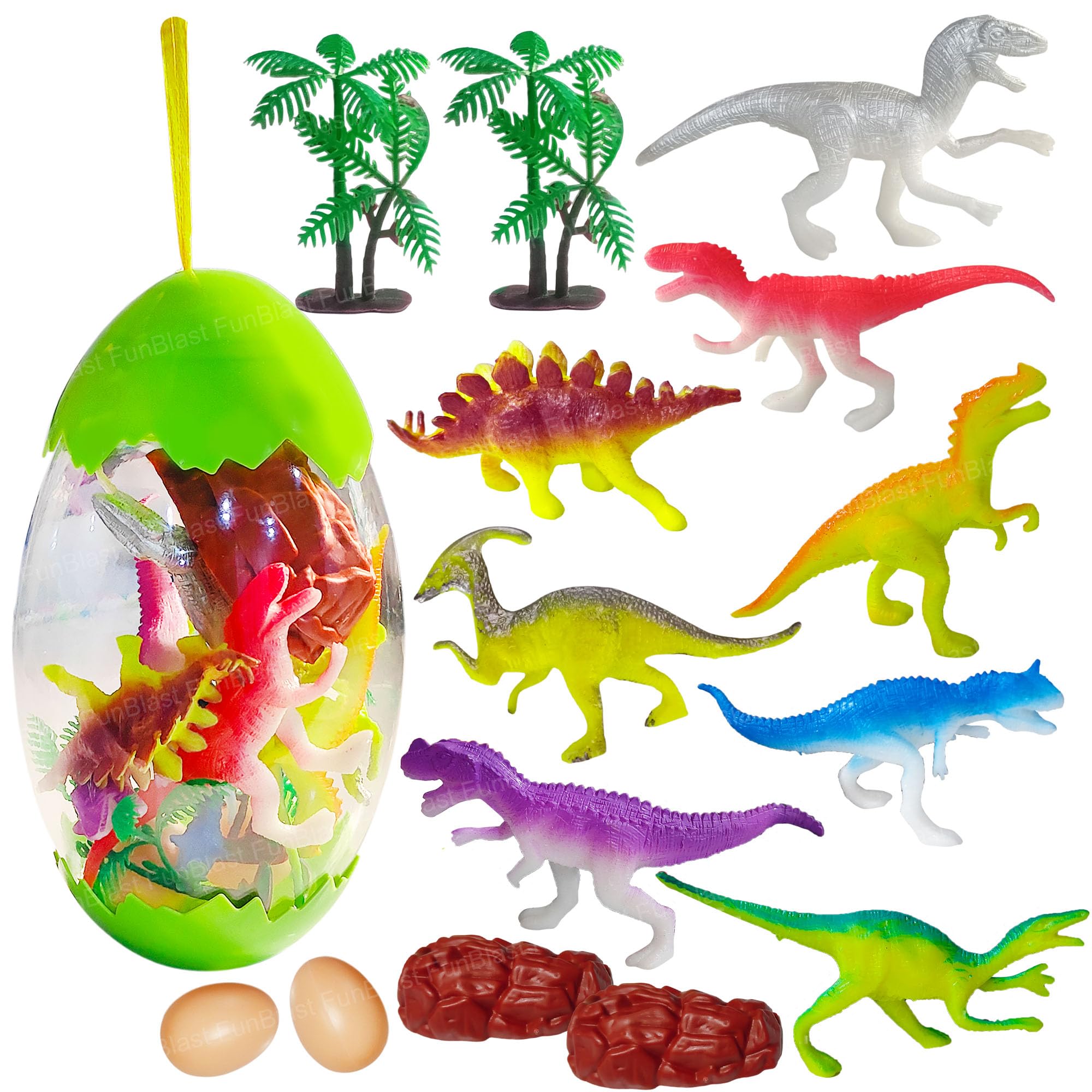 FunBlast Dinosaur Toy for Kids – Set of 14 Pcs Dinosaurs Animals Figures Toys Set with Egg Box, Realistic Dinosaur Toys, Animal Figures Action Toy for 3+ Years Old Kids, Boys, Girls (Random Color)-image-21