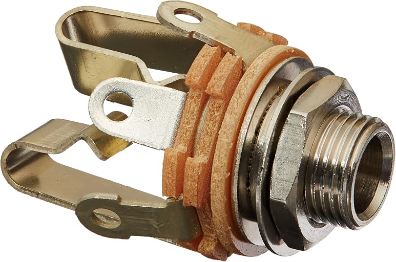 Switchcraft 12B Stereo TRS Female 1/4-Inch Jack with Washer and Nut, Nickel Finish