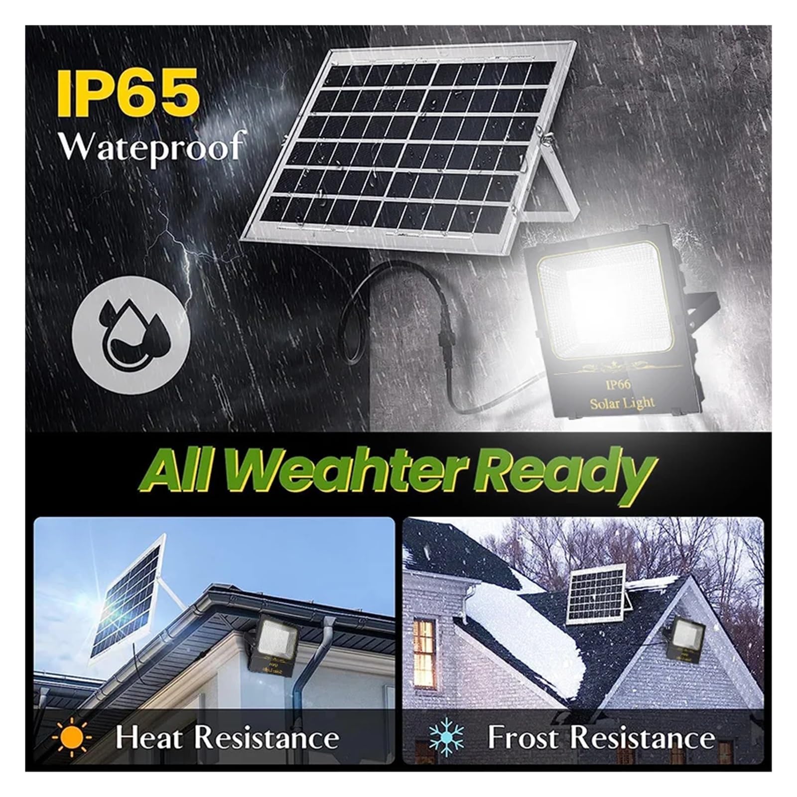 Lampa solarna zewnętrzna, 2000W LED lampa halonowa Street Wall Solar LED lampa słoneczna zewnętrzny wodoodporny do ścieżki ogrodowej reflektor krajobrazowy