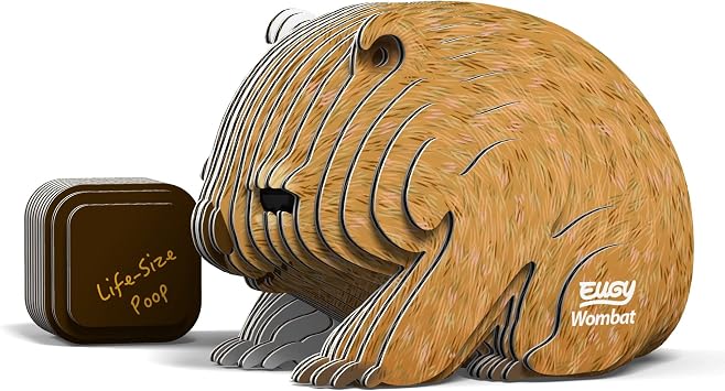 EUGY Wombat 3D Puzzle, 40 Piece Paper Craft Kit for Kids 6+