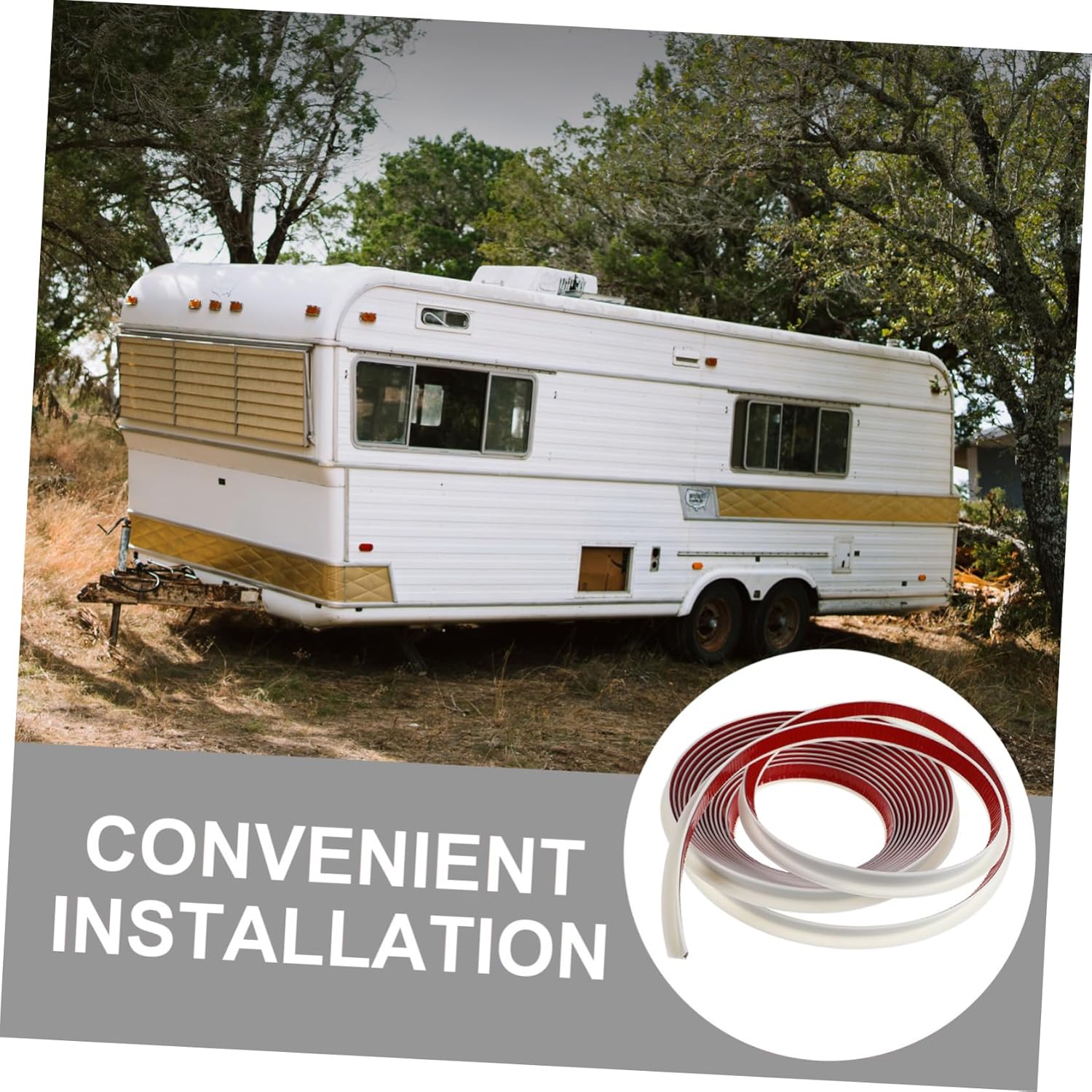 PRETYZOOM PVC Drip Rail for Rvs Cars Trucks Flexible Rain Gutter Strip for Rainwater Diversion Water Easy Installation