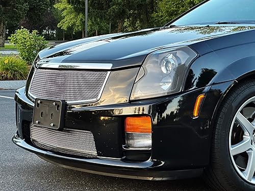 Miniatura 4 de iJDMTOY Kit de luz LED frontal frontal ámbar con lente ahumada compatible con Cadillac CTS 2003-07, alimentado por LED 30-SMD, reemplaza las