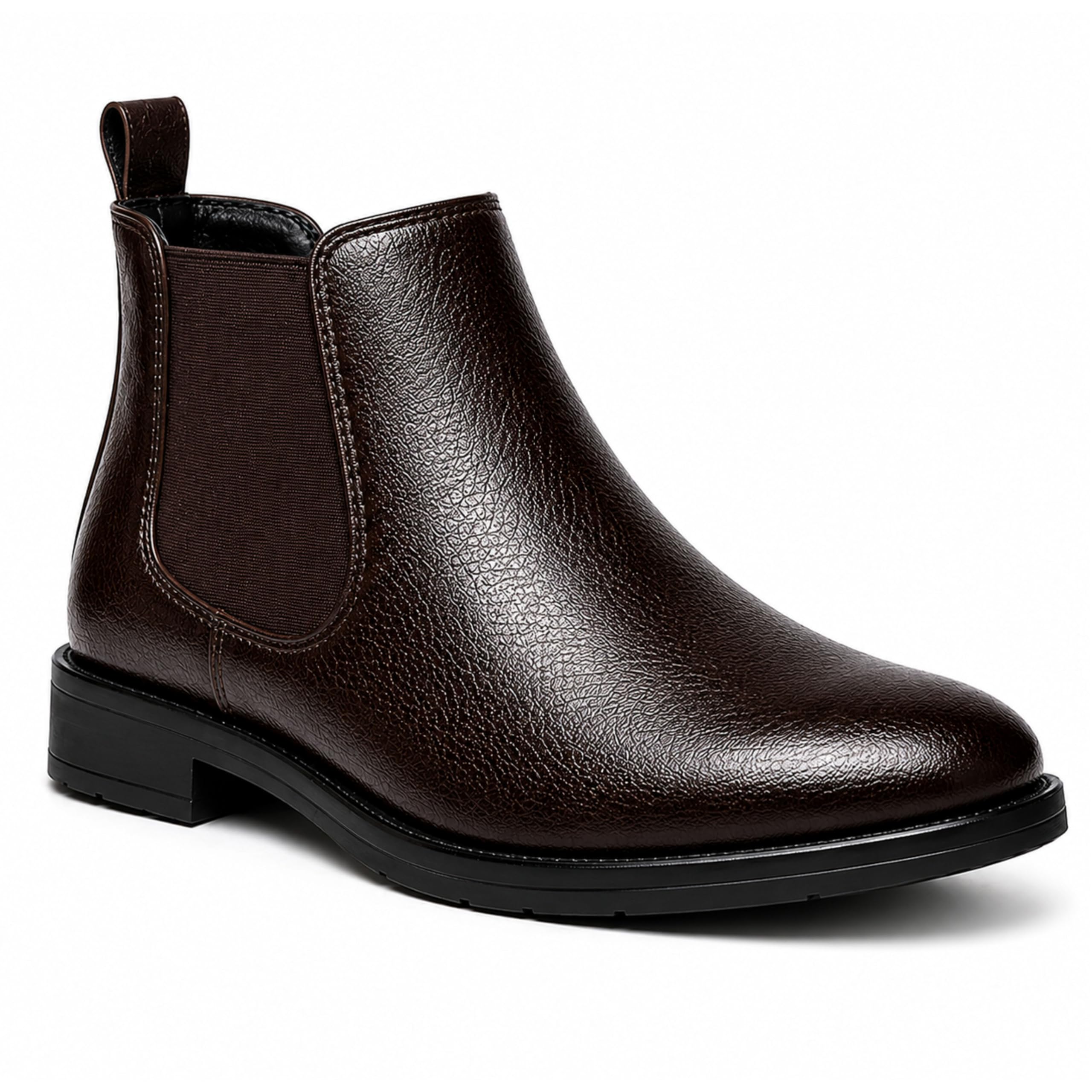 Men’s Ankle Chelsea Boots | Synthetic Upper, Durable Air Mix Gum Sole | Light Weight, Comfortable Fit | Soft Cushioned Slip-On Chelsea Shoes-image-8