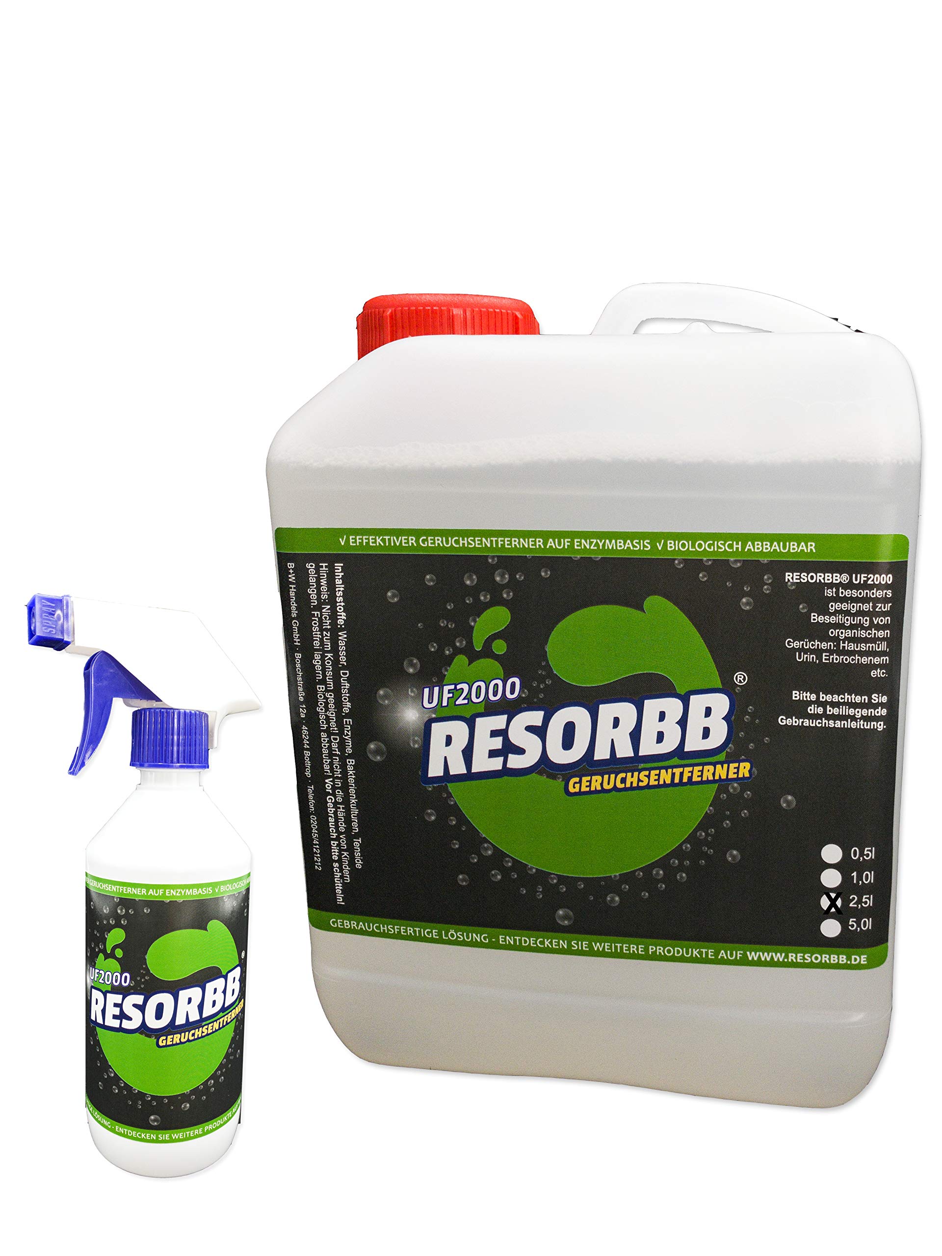 UF2000 Geruchsentferner 2,5l. + 0,5l. Sprühflasche