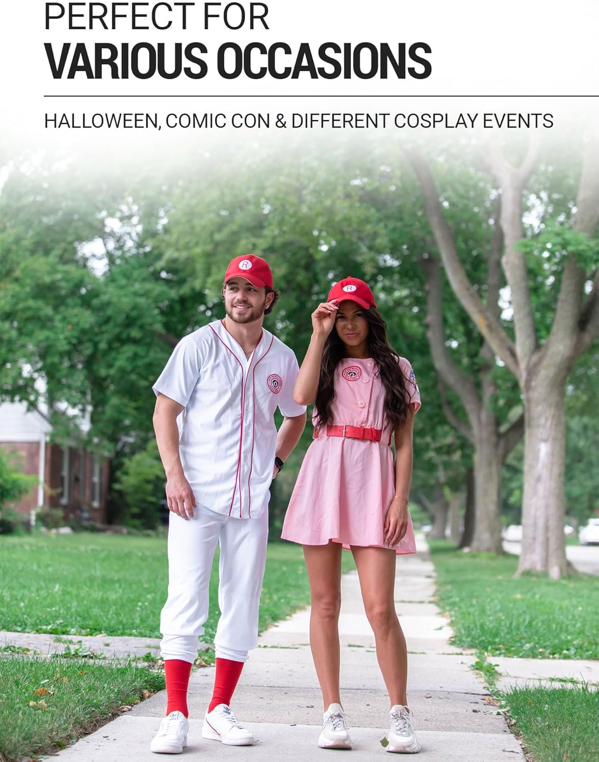 Rockford Peaches Baseball Player Set Halloween Costume Cosplay