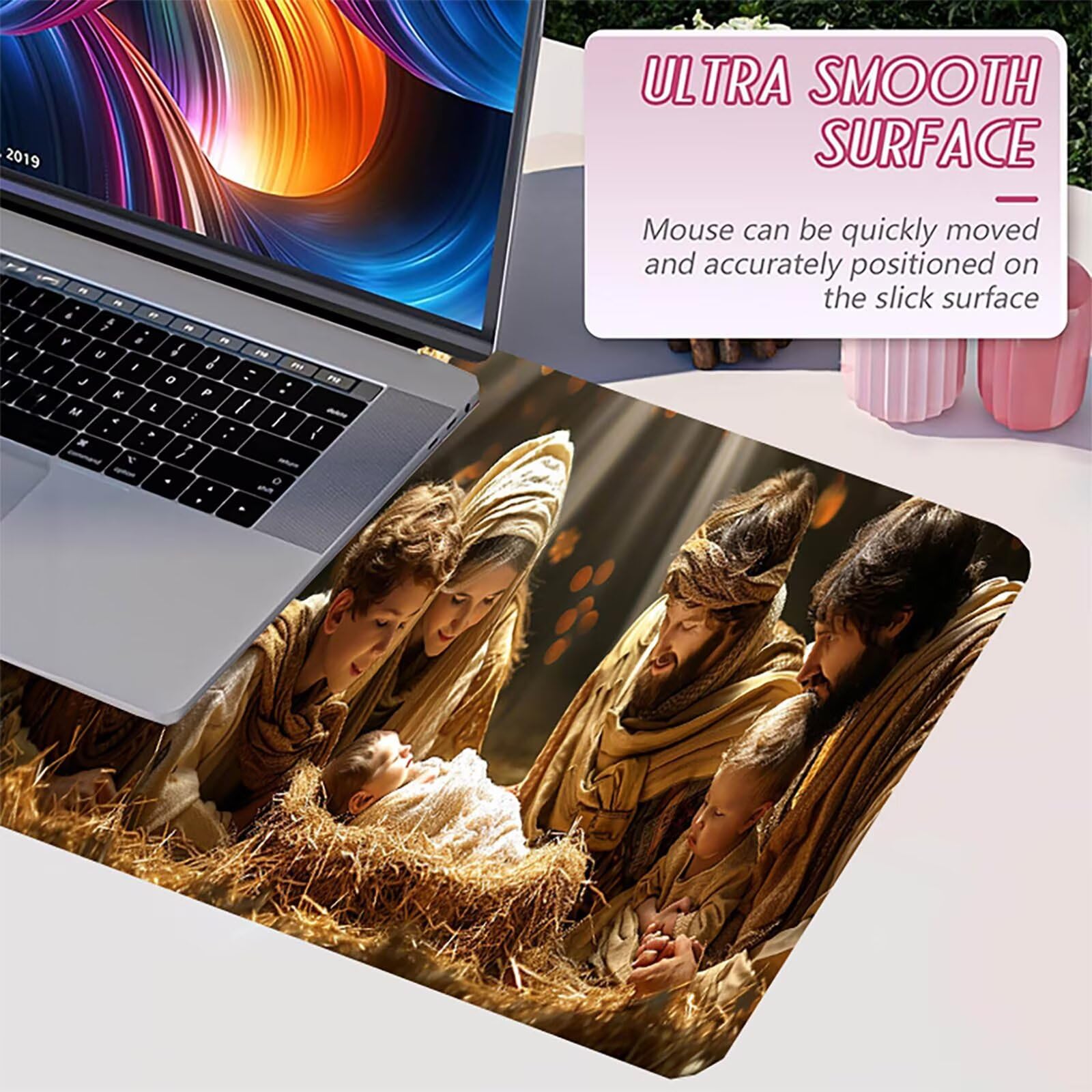 Tappetino Mouse XXL 1500 x 800 mm, Tappetino Mouse Donna, Gaming Mousepad Migliorare la Velocità e la Precisione, Mouse Pad con Base in Gomma Antiscivolo, Ufficio Accessori Gaming, Verde M-9251