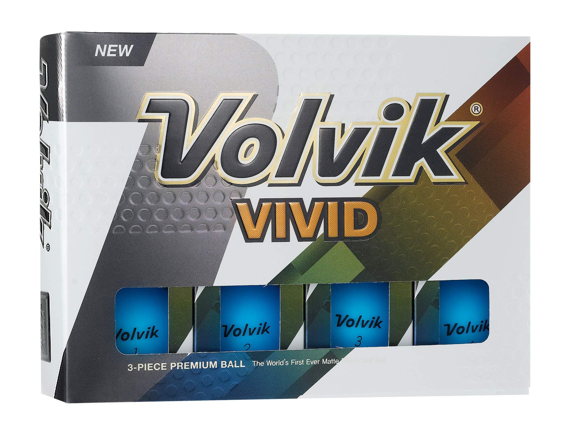 Volvik Vivid Matte Finished Colored Golf Balls (One Dozen)