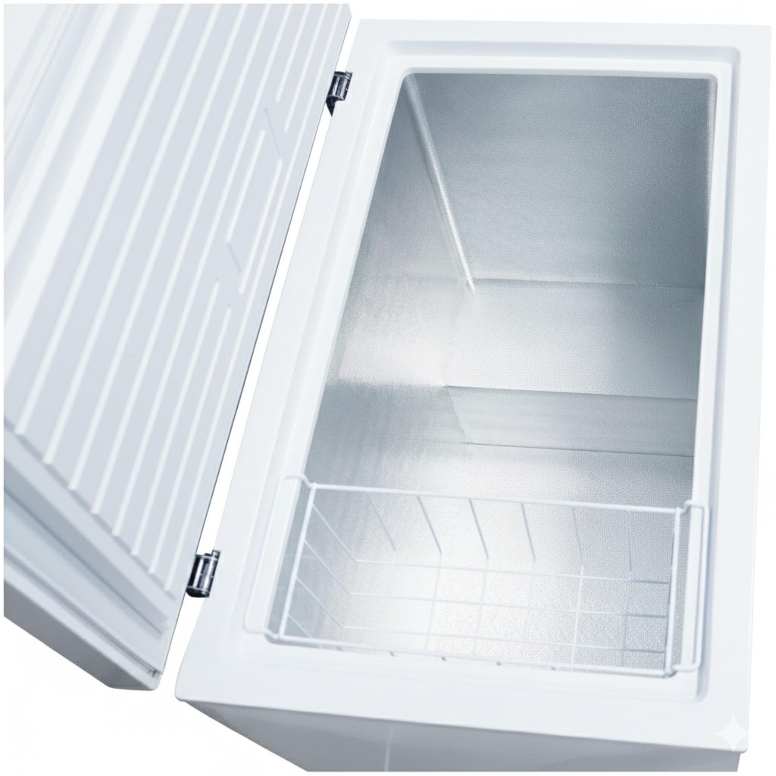 HYE Chest Freezer - 205L Freezer, Quiet 42 dB Operation, Mechanical Temperature Control, Freestanding Design, White, Perfect For Kitchens, Garages & Utility Rooms - RF01CF205W24 — view 5