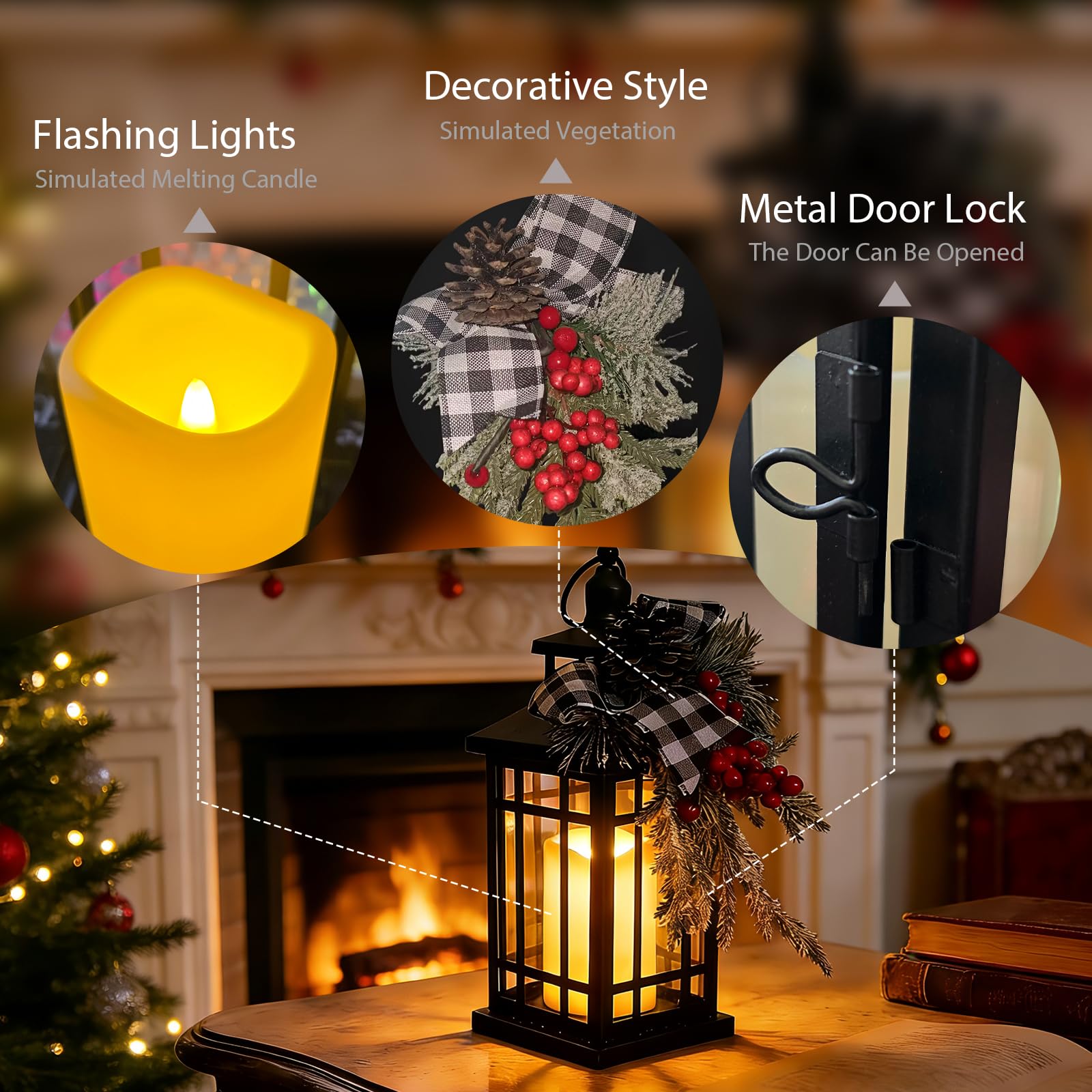 Lanterne di candela della decorazione di Natale (Lanterna di Natale-2)