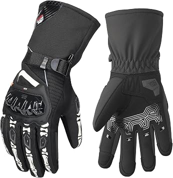 KEMIMOTO Winter-Motorradhandschuhe wasserdicht warm mit Touchscreen