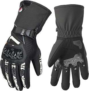 KEMIMOTO Winter motorcycle gloves, tested motorcycle gloves, motorcycle gloves winter, touch screen gloves, waterproof, for motorcycle, skiing, scooter