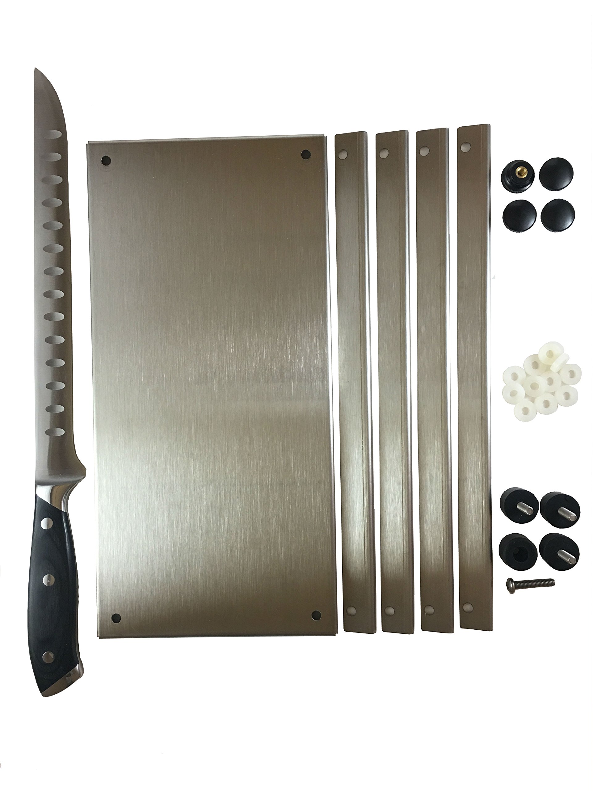 Tabla de cortar para cortar carne de acero inoxidable con cuchillo profesional de 10 pulgadas