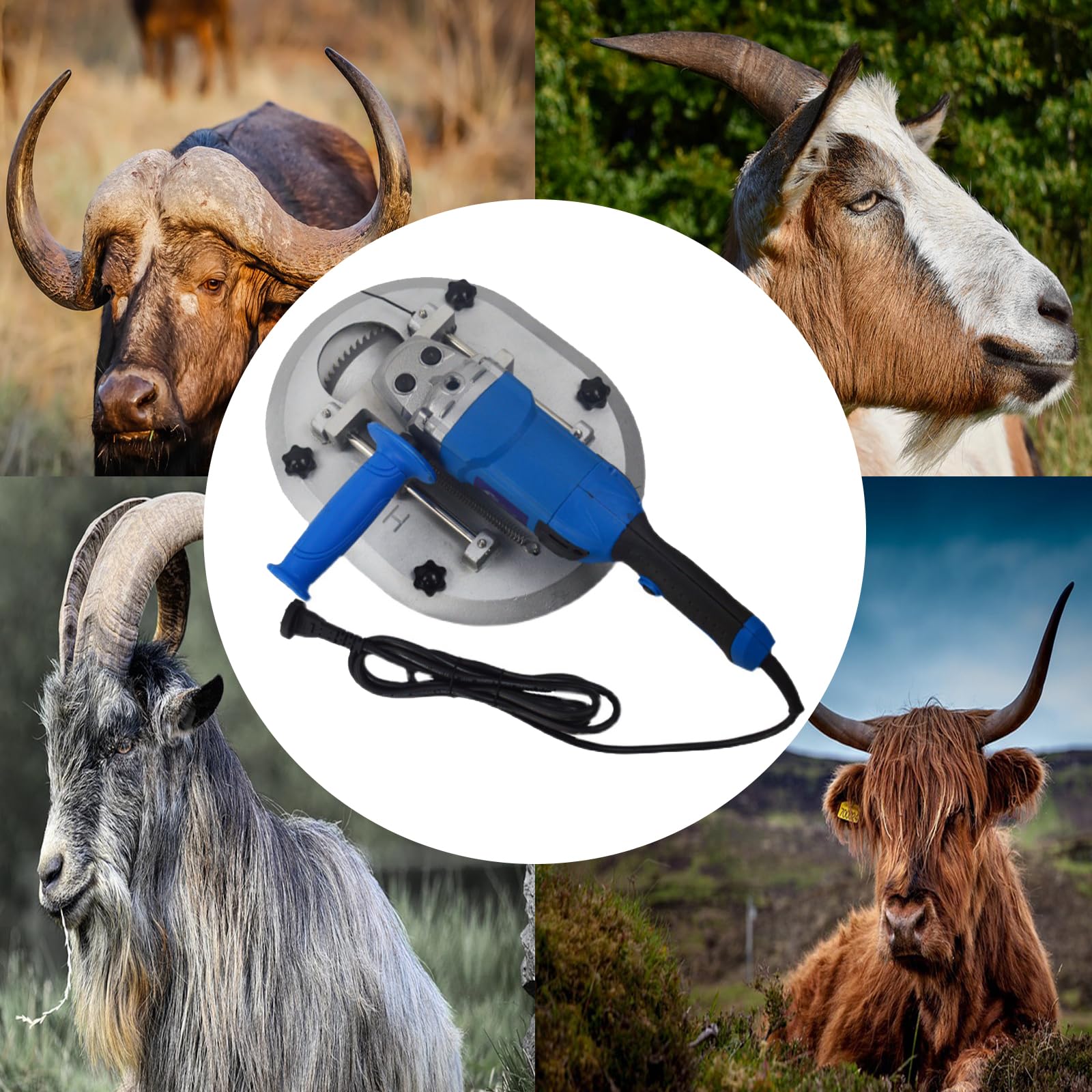 Descornador Eléctrico para Ganado Ovino, 1900w Eléctrico Gran Descornador de Ganado Adulto Máquina de Sierra Cortadora, para el Equipo de Agricultura y Ganadería Herramienta Agrícola