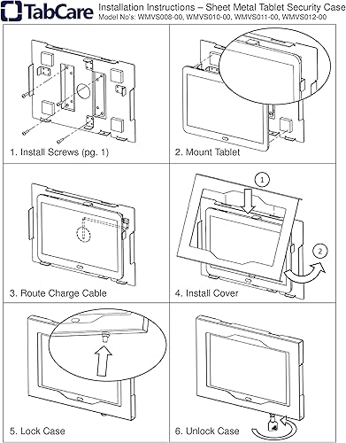 Miniatura 8 de TABcare Funda metálica de seguridad antirrobo compatible con Tienda Fire Max 11 para quiosco, POS, tienda, exhibición (negro, VESA y montaje en