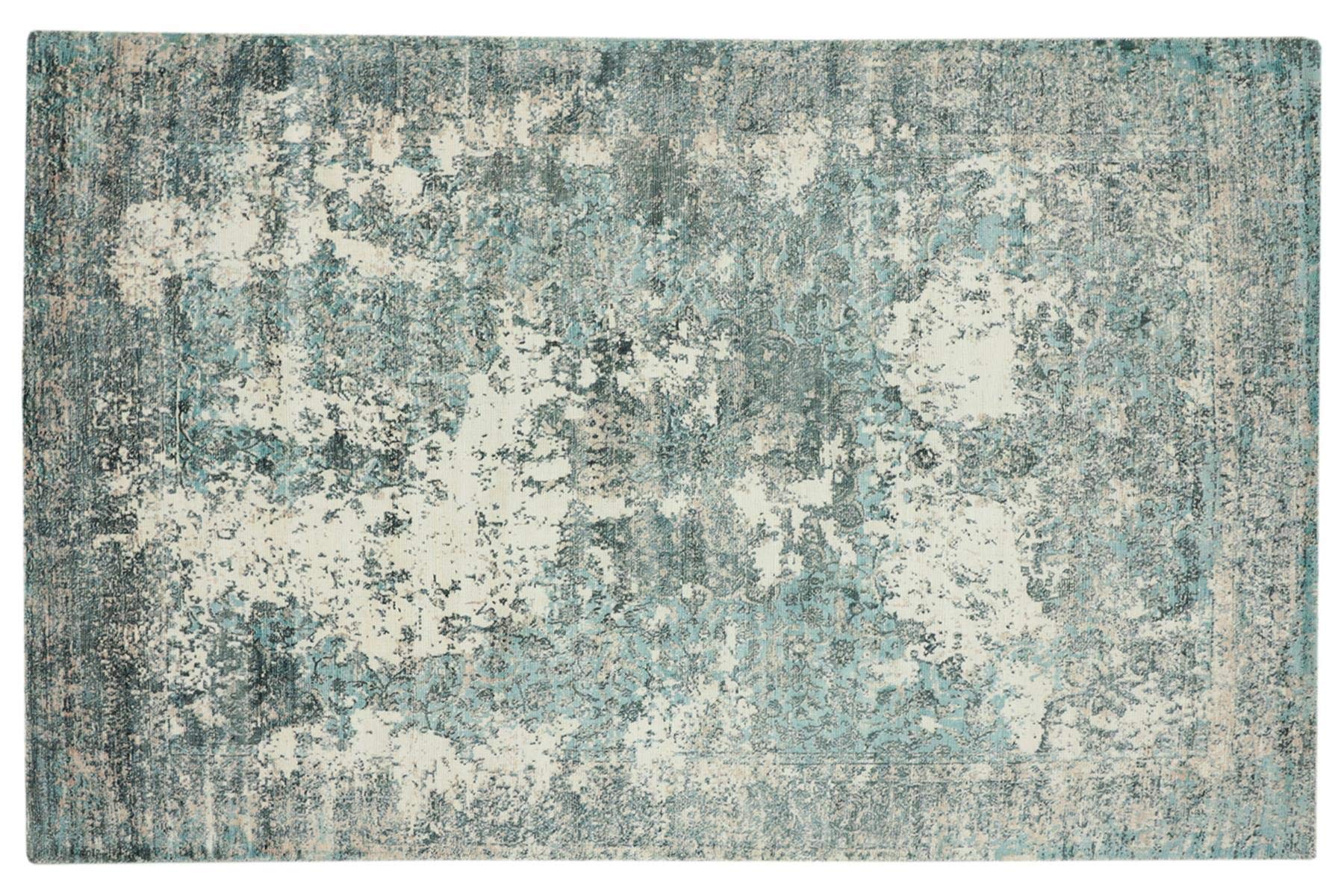 Tapis en soie de bambou bleu Loom, l'excellence du tissage fait main