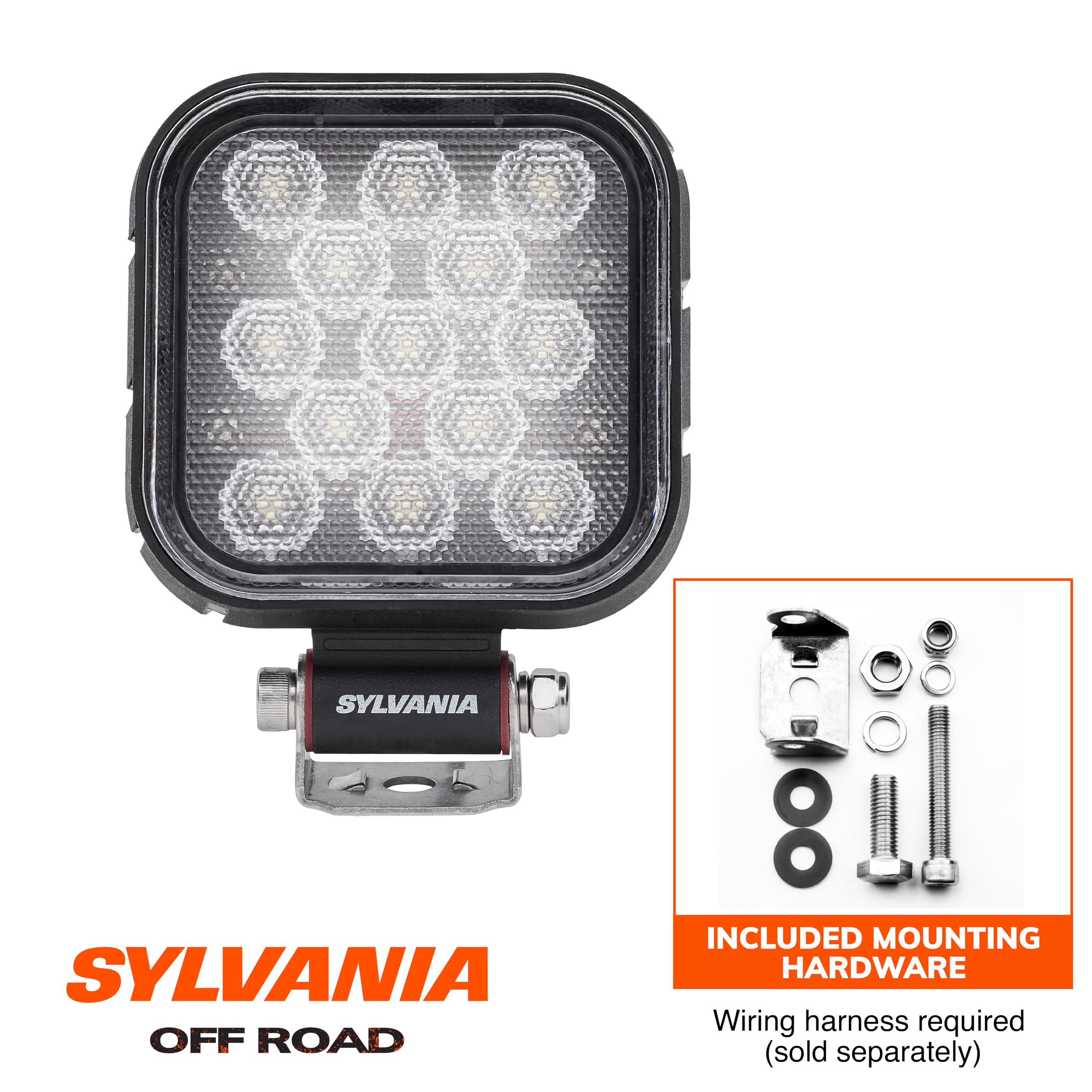 SYLVANIA - Rugged 4 Inch Cube LED Light Pod - Lifetime Limited Warranty - Flood Light 2100 Raw Lumens, Off Road Driving Work Light, Truck, Car, Boat, ATV, UTV, SUV, 4x4 (1 PC)
